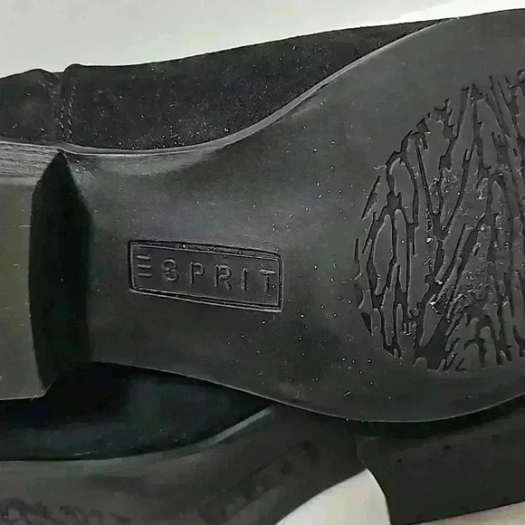 Sprit Womens boots sz 8.5M black suede ankle zipper blocked heels western Paded - Picture 12 of 15